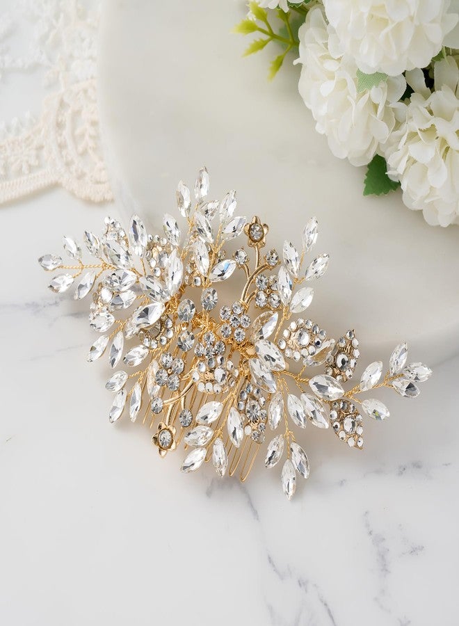 SWEETV Rhinestone Wedding Hair Comb Crystal Hair Pieces Bridal Side Combs Elegant Bride Hair Accessories Wedding Hair Clip for Women Girls Bridesmaid - Image 4